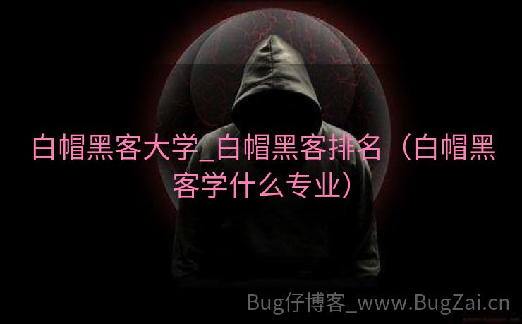白帽黑客大学_白帽黑客排名（白帽黑客学什么专业）